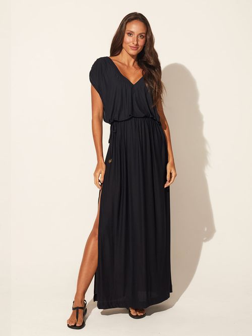 Vestido Decote V Color