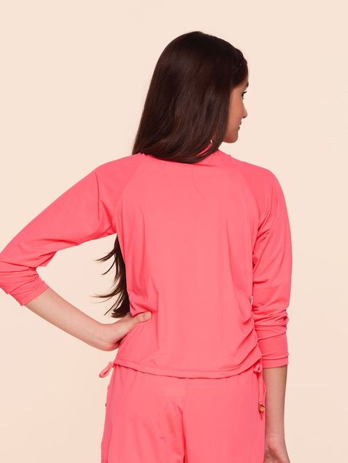 Camiseta UV Manga Longa Laço Teen