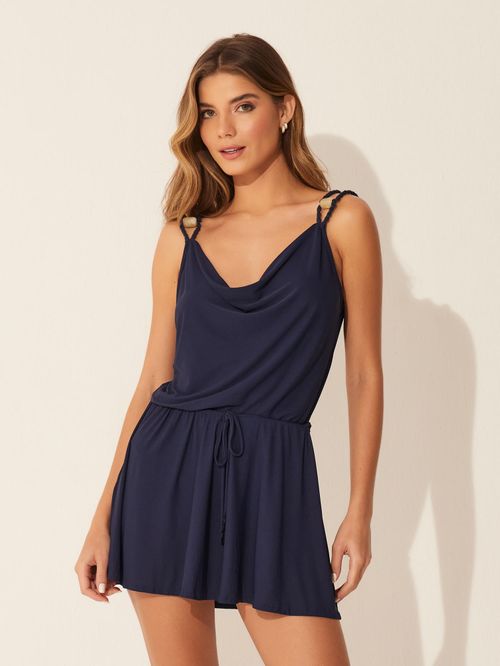 Vestido Detalhe Alça Corda Color