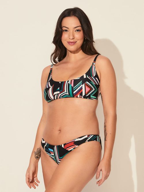 Biquíni Regata e Calcinha Reta Laço Opcional Coralina