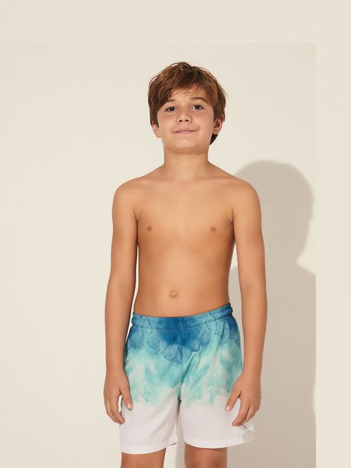 Short Praia Kids Aquarelado