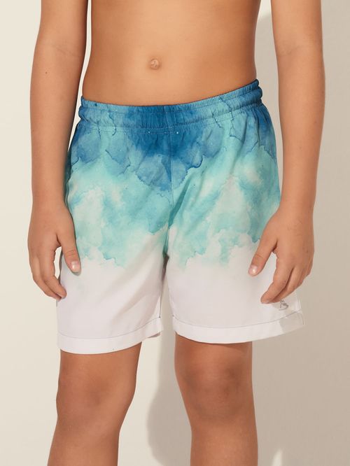 Short Praia Kids Aquarelado