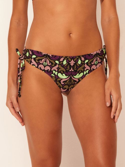 Calcinha Reta Lacinho Lateral Texturizada Barroco