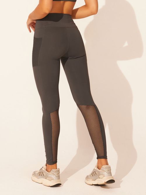 Legging Detalhe Tela Chrome