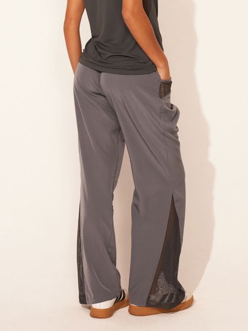 Calça Reta com Tela Chrome