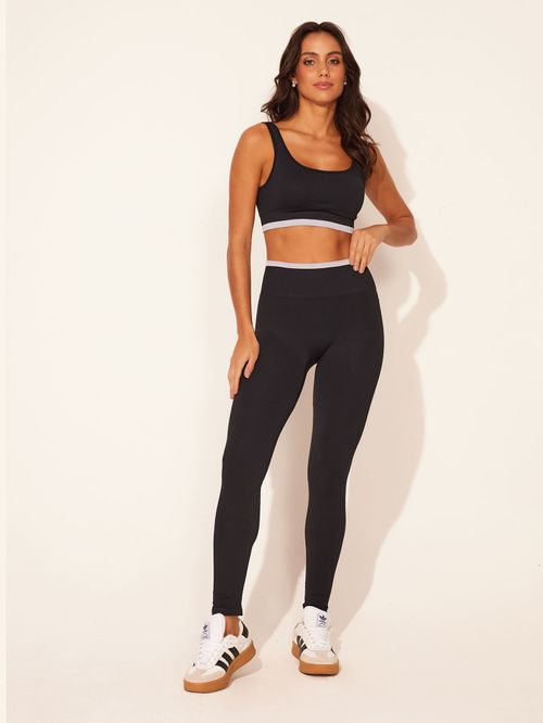 Top Seamless e Legging Seamless Basic New Black
