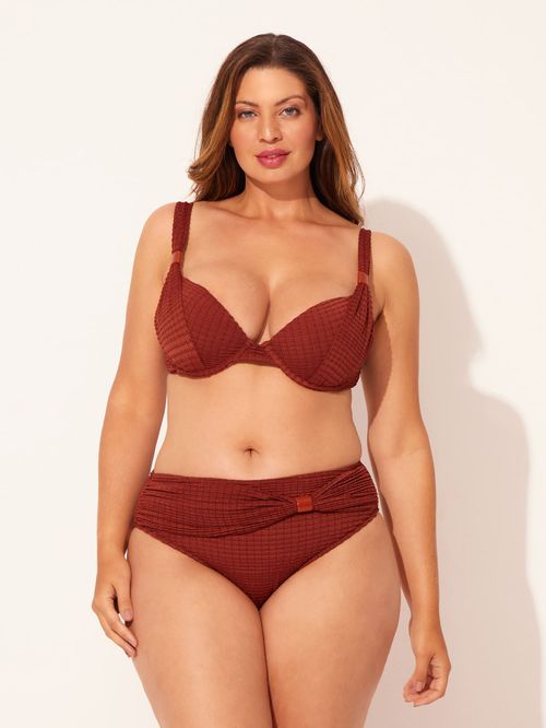 Biquíni Frente Única Bicolor e Sunkini Faixa Coachella